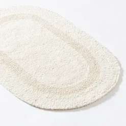 KSP Plush Oval Cotton Reversible Bathmat 18x28