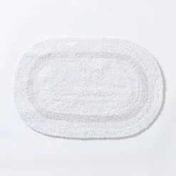 KSP Plush Oval Cotton Reversible Bathmat 18x28
