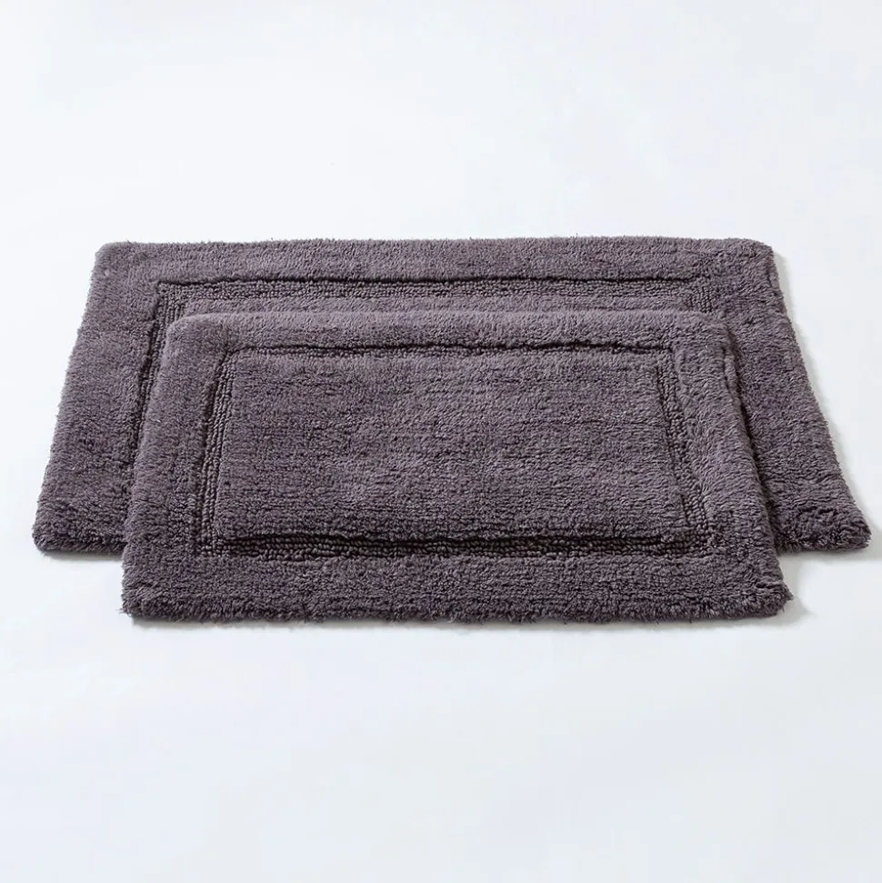 KSP Plush Single Race Track Anti-Skid Cotton Bathmat 17x24" (Dk. Grey)