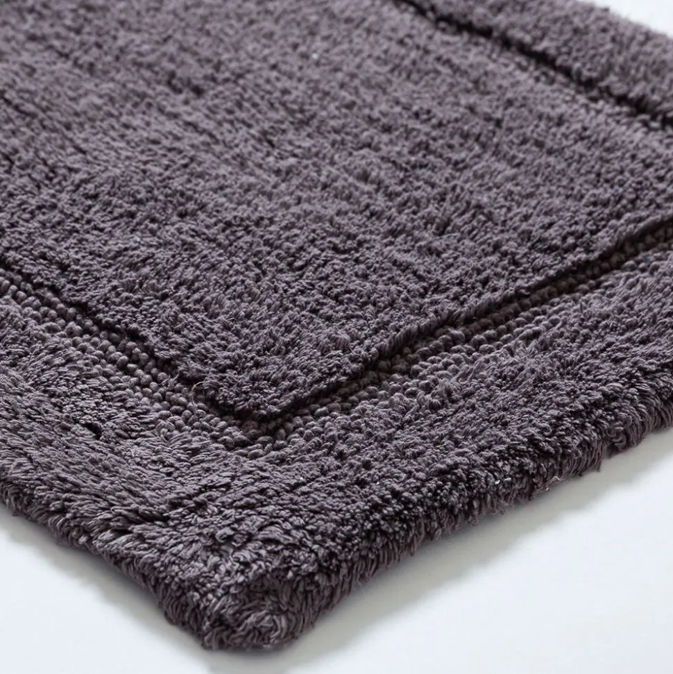 KSP Plush Single Race Track Anti-Skid Cotton Bathmat 17x24" (Dk. Grey)