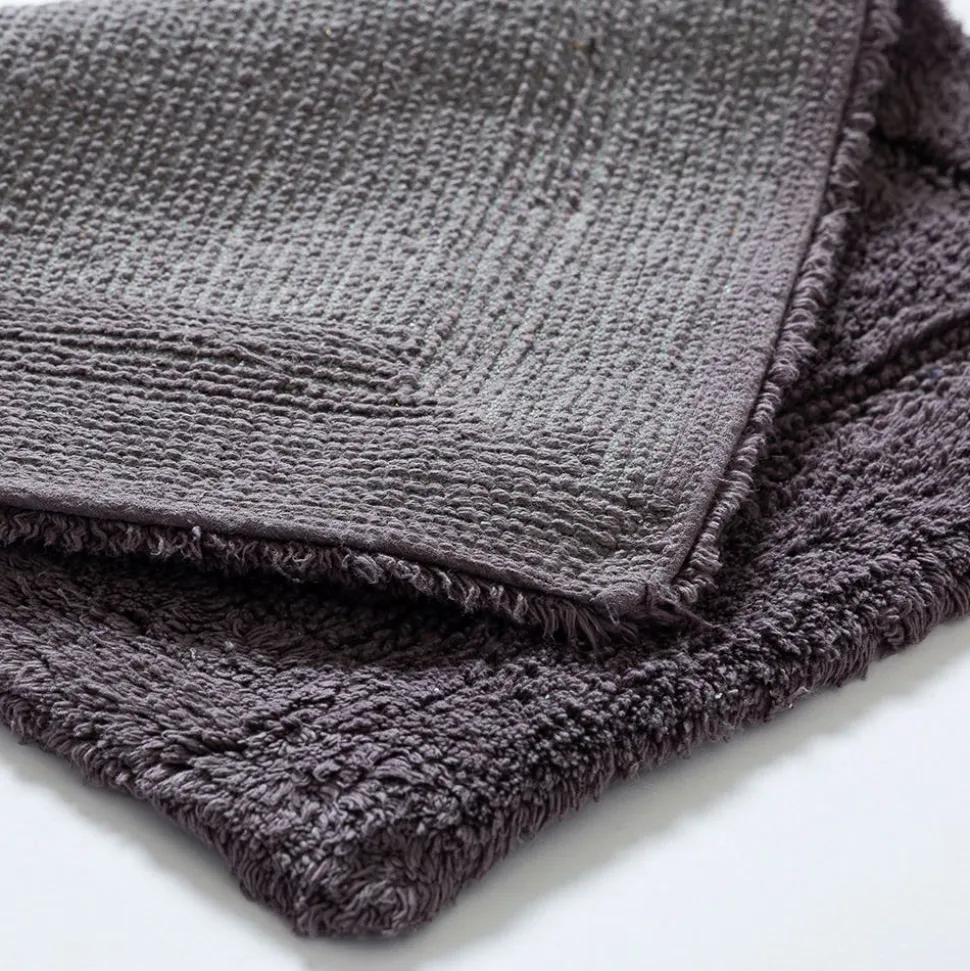 KSP Plush Single Race Track Anti-Skid Cotton Bathmat 17x24" (Dk. Grey)