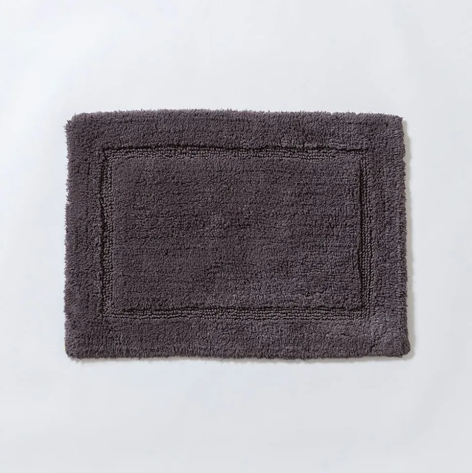 KSP Plush Single Race Track Anti-Skid Cotton Bathmat 17x24" (Dk. Grey)