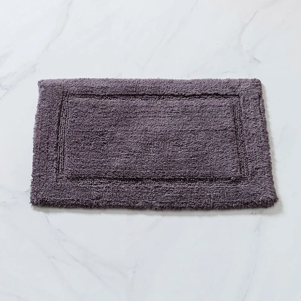 KSP Plush Single Race Track Anti-Skid Cotton Bathmat 17x24" (Dk. Grey)