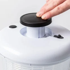 KSP Pop-Spin Salad Spinner (Black/White)