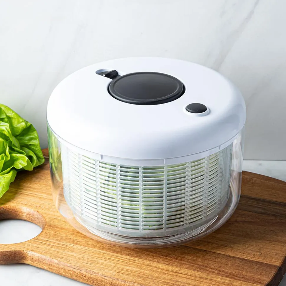 KSP Pop-Spin Salad Spinner (Black/White)