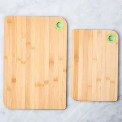 KSP Prep Bamboo Cutting Board - Set of 2 (Natural/Green)
