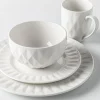 KSP Prism Porcelain Dinnerware - Set of 16 (White)