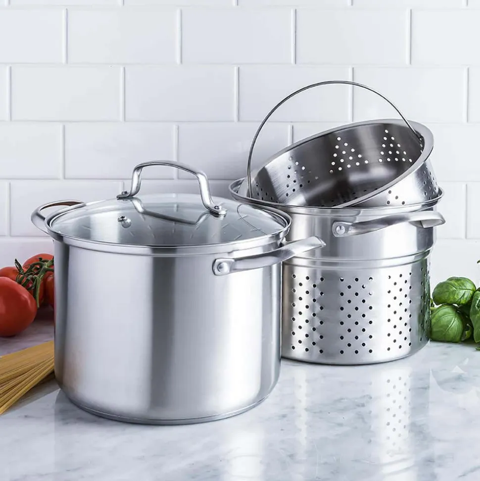 KSP Pro-Form Pasta Cooker Combo - Set of 4 (Stainless Steel)