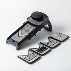 KSP Pro Slice 'V Shaped' Mandoline Slicer - Set of 6 (St/St - Black)