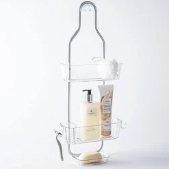 KSP Purestor 3-Tier Shower Caddy (Clear/Aluminum)
