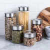 KSP Push Lock 1.3L 'Round' Glass and Steel Canister
