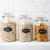 KSP Quality Chalkboard Glass Canister with Lid - Set of 3