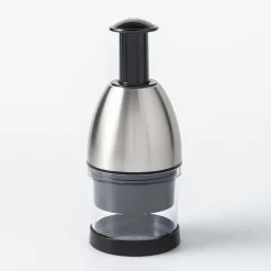 KSP Quick Chop Rotating Food Chopper (St/St - Clear/Black)