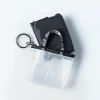 KSP Reusable 'Keychain' Shopping Bag with Travel Pouch (Black/White)