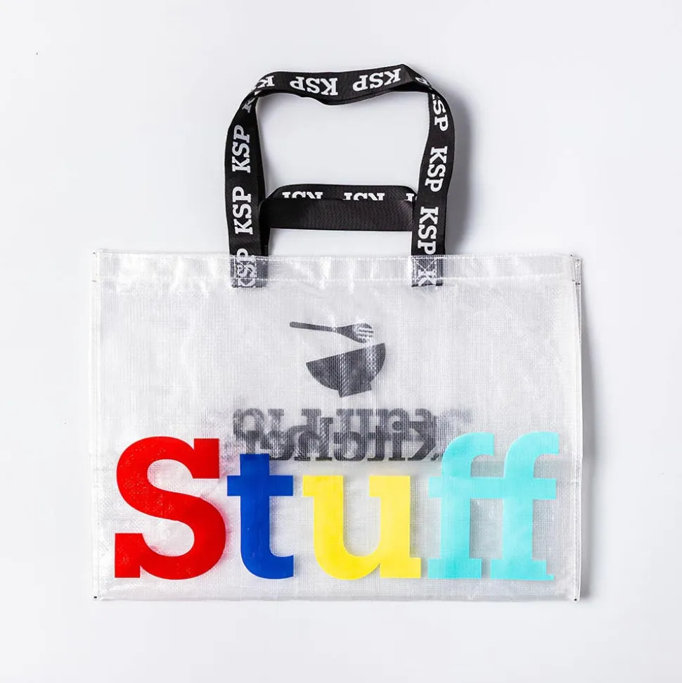 KSP Reusable Transparent 'Large' Shopping Bag (Clear)