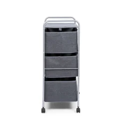 KSP Rollstor '3-Drawer' Fabric Storage Cart (Dark Grey) 55x35.5x89 cm