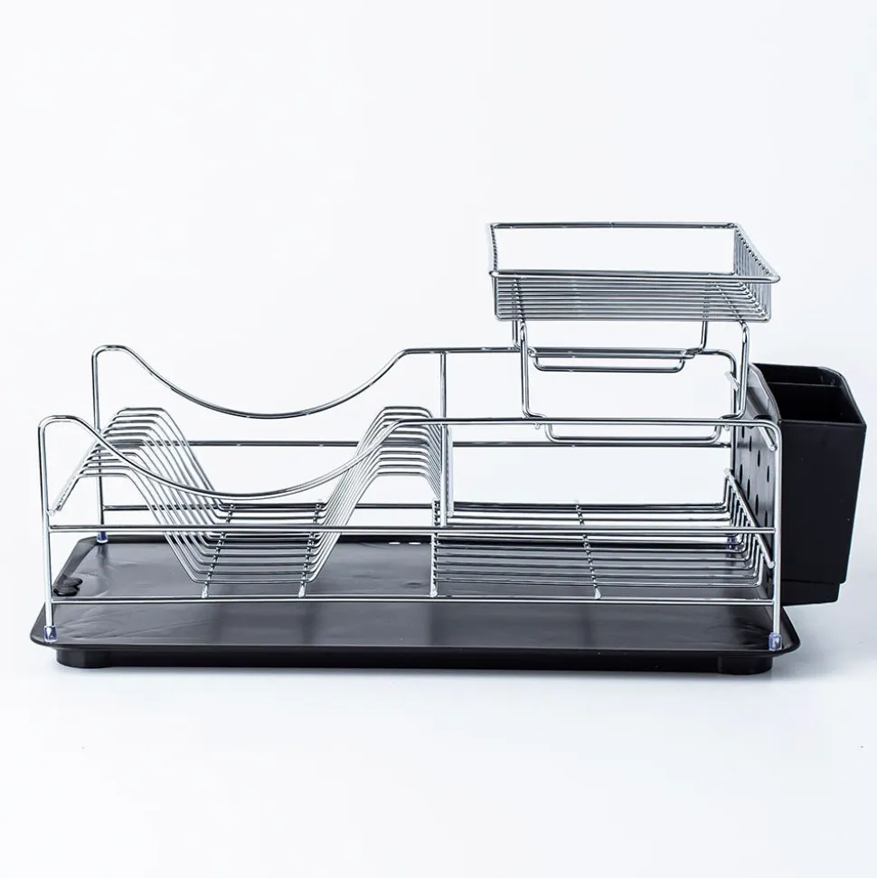 KSP Scoop 2-Tier Dish Rack - Black