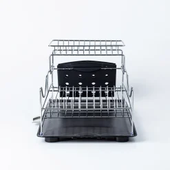 KSP Scoop 2-Tier Dish Rack - Black