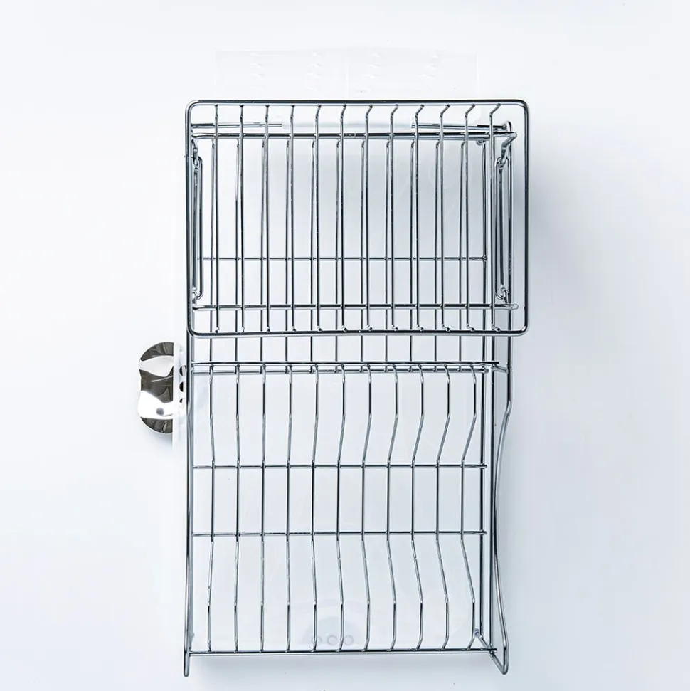 KSP Scoop 2-Tier Dish Rack - White