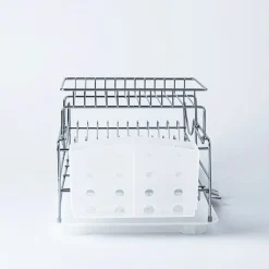 KSP Scoop 2-Tier Dish Rack - White