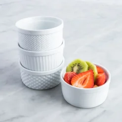 KSP Sensa Porcelain Ramekin Textured - Set of 4 (White)