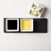 KSP Share Porcelain Bowls with Slate Tray - Set of 4 (White)
