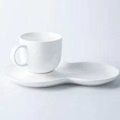 KSP Side Car Porcelain Cup & Saucer (White)