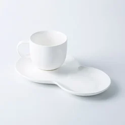 KSP Side Car Porcelain Cup & Saucer (White)