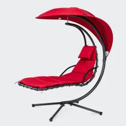 KSP Siesta Steel Hammock with Umbrella (Red)