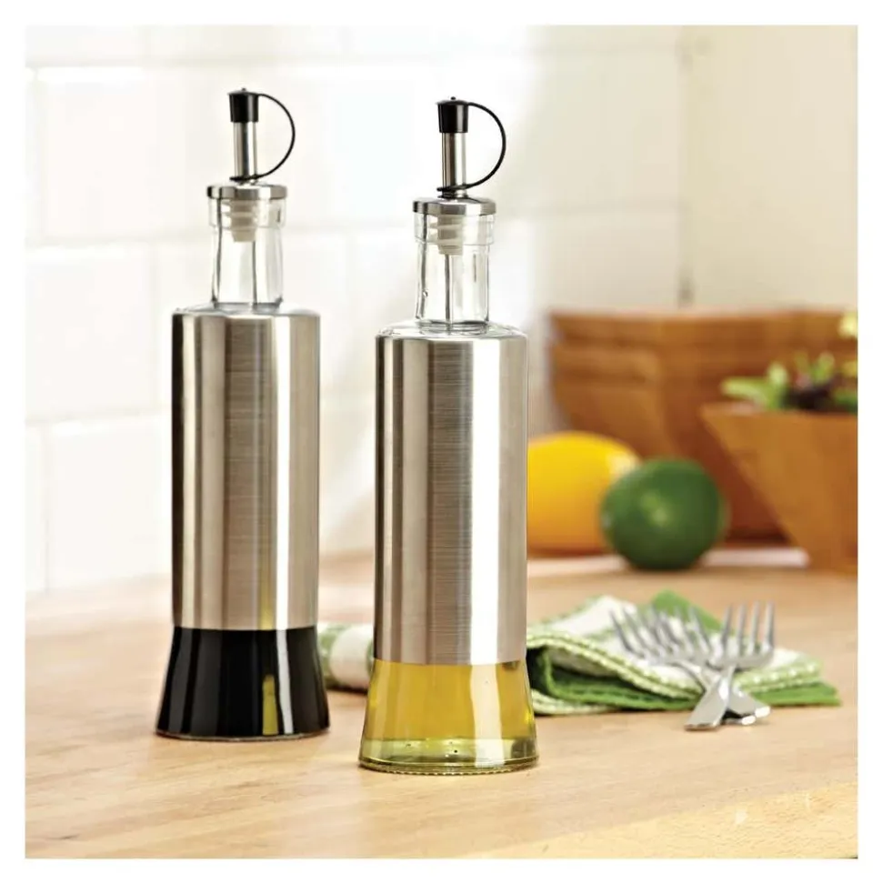 KSP Silo Glass Oil and Vinegar Bottle Combo - Set of 2