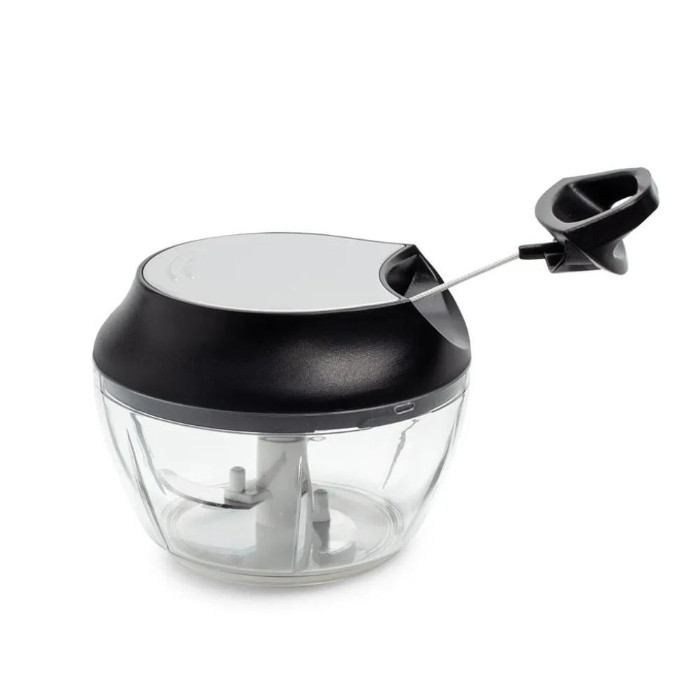 KSP Simple Pull Mini Vegetable Chopper (Black/Stainless Steel)