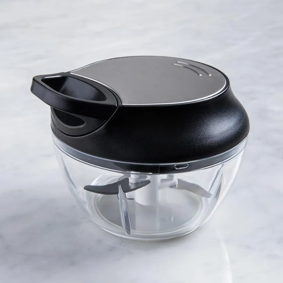 KSP Simple Pull Mini Vegetable Chopper (Black/Stainless Steel)