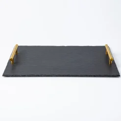 KSP Slate Board with Gold Handles 40x30x.0.7cm