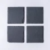 KSP Slate Stone Coaster - Set of 4 (Black)
