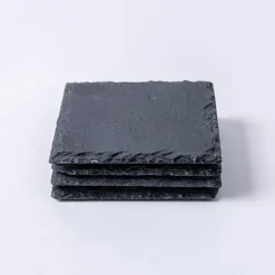 KSP Slate Stone Coaster - Set of 4 (Black)