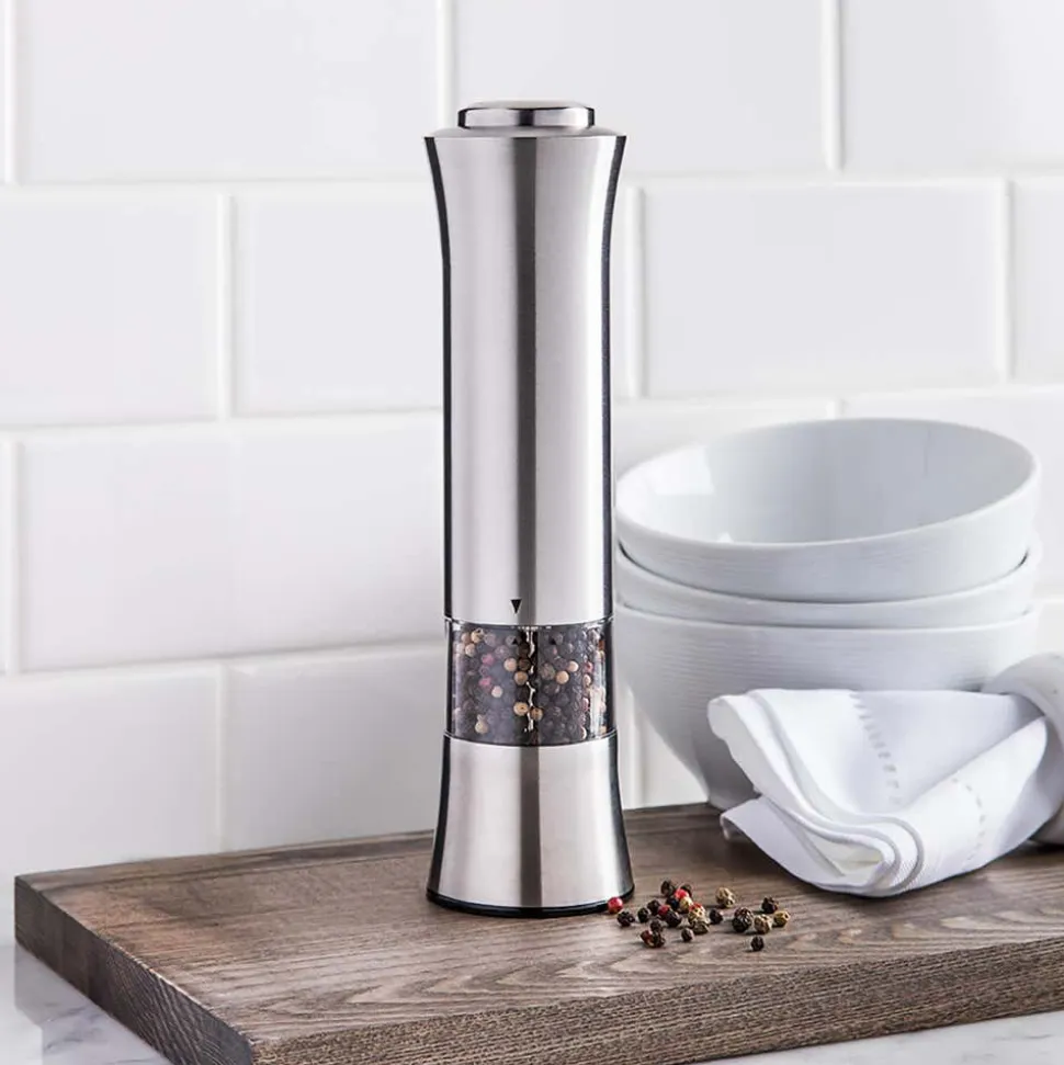 KSP Sleek Battery Salt and Pepper Mill (Stainless Steel)