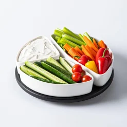 KSP Snack Porcelain Serving Set - Set of 4 (White)