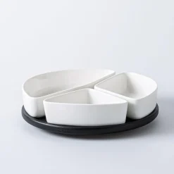 KSP Snack Porcelain Serving Set - Set of 4 (White)