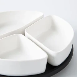 KSP Snack Porcelain Serving Set - Set of 4 (White)