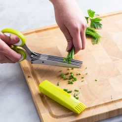 KSP Snip-It Herb Scissor with Sheath (Green/Stainless Steel)