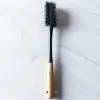 KSP Soft Bristle Silicone Bamboo Handle Bottle Brush