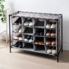KSP Softstor 'Lattice' Fabric Shoe Cabinet 16-Shoe (Brown)