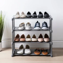 KSP Softstor '4-Level' Fabric Shoe Rack (Grey)