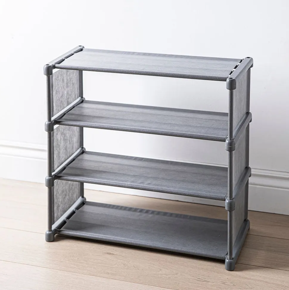 KSP Softstor '4-Level' Fabric Shoe Rack (Grey)
