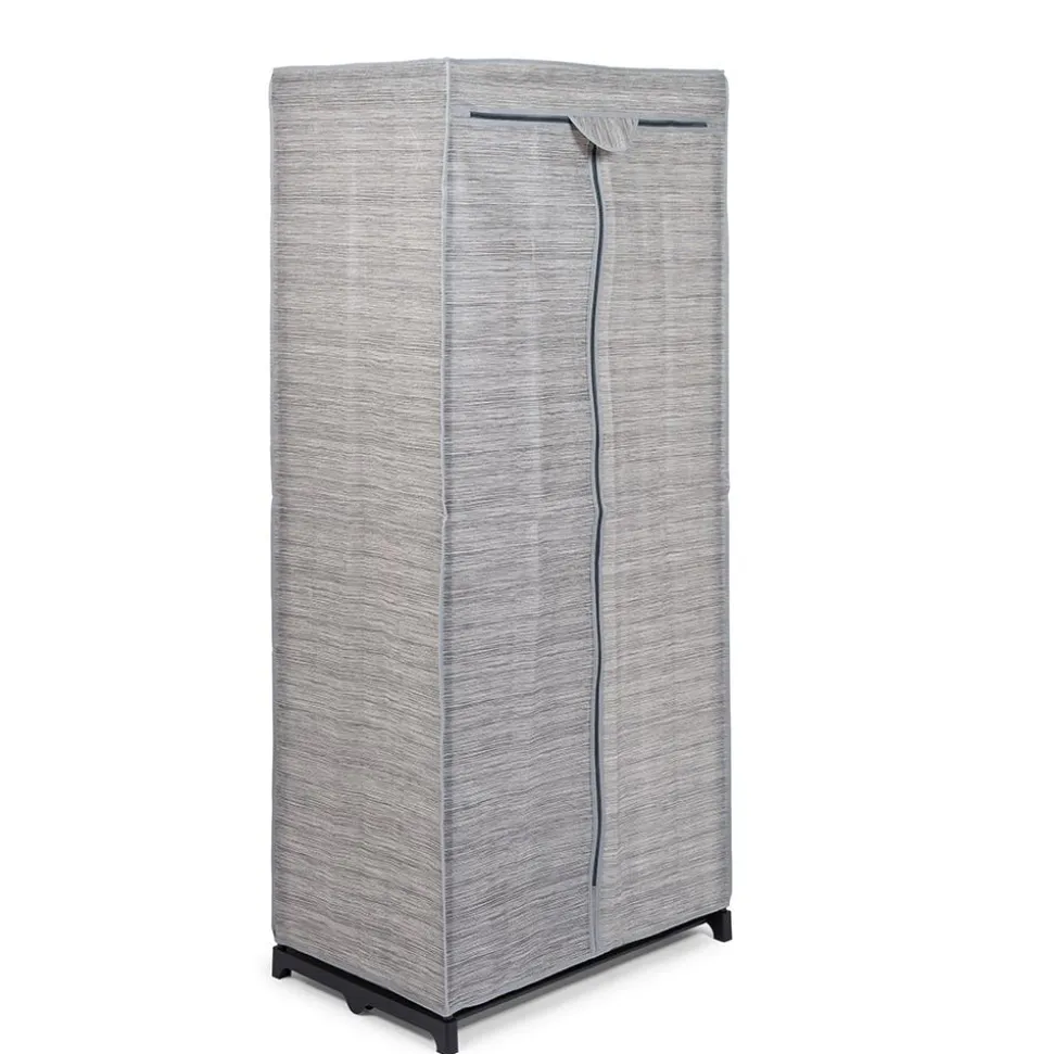 KSP Softstor 'Linen Look' Fabric Wardrobe (Grey)