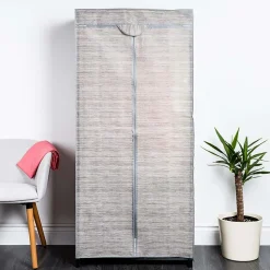 KSP Softstor 'Linen Look' Fabric Wardrobe (Grey)