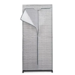 KSP Softstor 'Linen Look' Fabric Wardrobe (Grey)