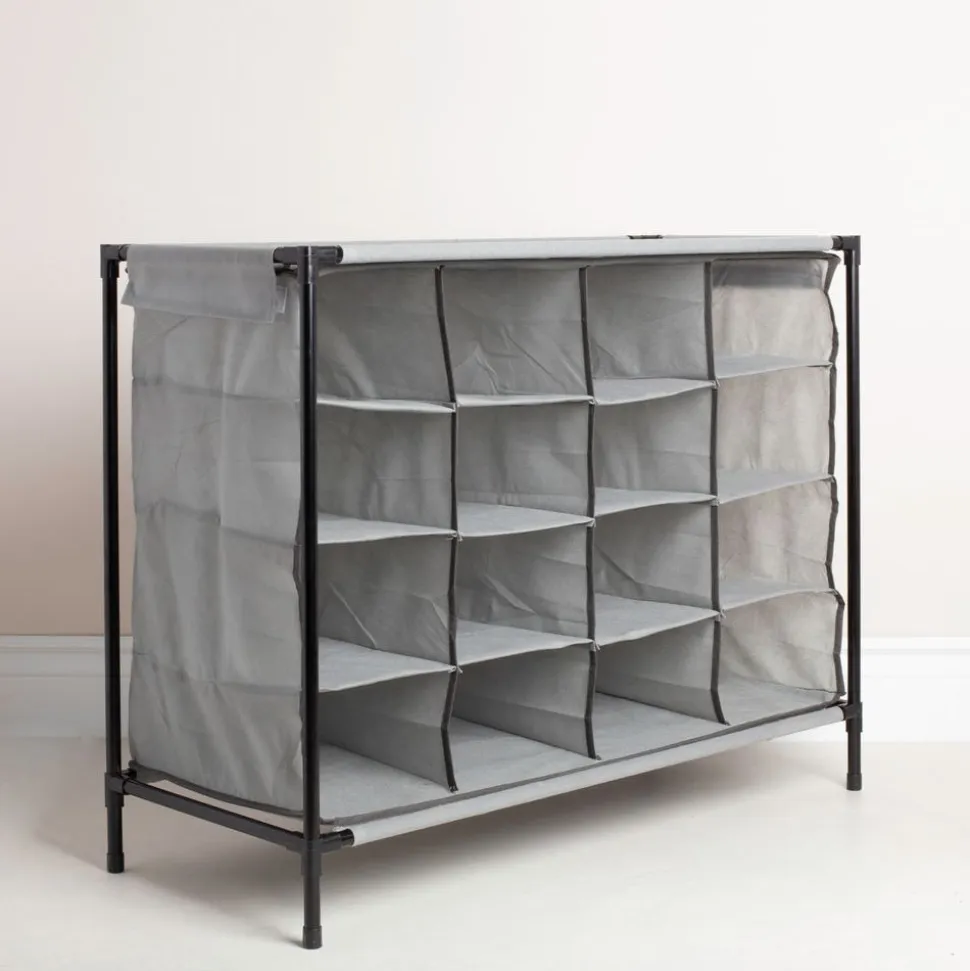 KSP Softstor 'Original' Fabric Shoe Cabinet 16-Shoe (Grey)