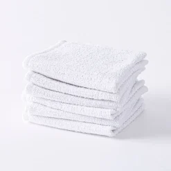 KSP Soft Touch 100% Recycled Cotton Wash Cloth - Set/6 (White)