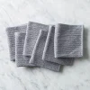 KSP Soft Touch 100% Recycled Cotton Wash Cloth - Set/6 (Grey)